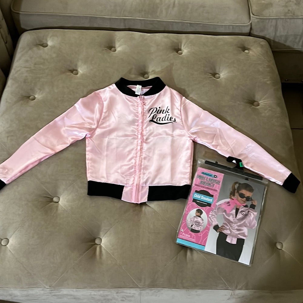 Girls Pink Ladies Jacket (child) size M